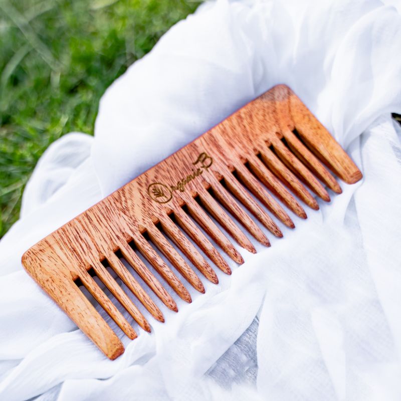 neem comb, organic wood comb, wooden comb, neem wood comb, organic neem comb, organic hair products,