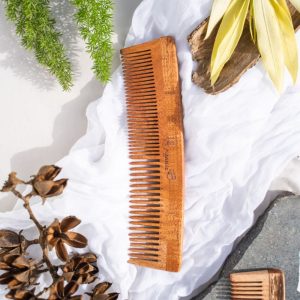 neem comb, organic wood comb, wooden comb, neem wood comb, organic neem comb, organic hair products, detangling comb, dressing comb, wood comb, handmade wood comb,
